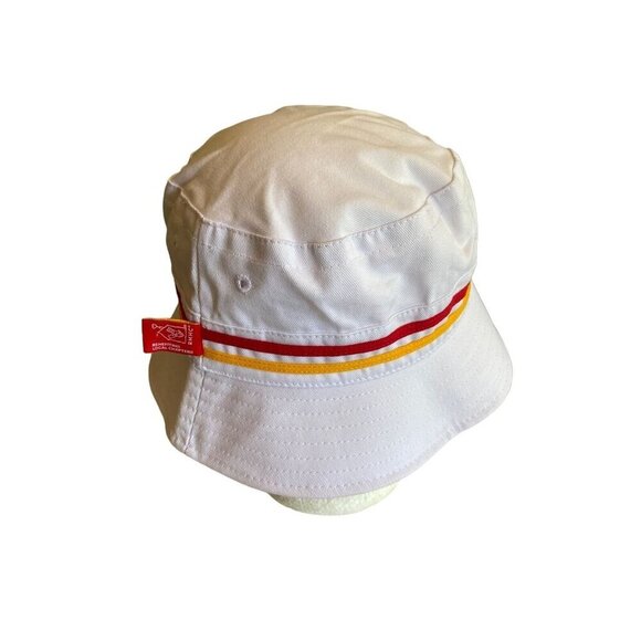 McDonald’s Bucket Hat Cap Ronald McDonald House White Red Yellow Logo One Size - Picture 1 of 5